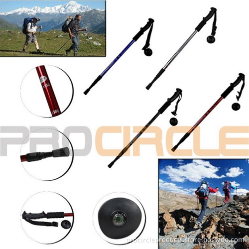 Safety Durable Climbing Alpenstock with Compass (PC-AC1003)